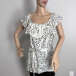 Forever 21 Women’s Printed Ruffled Top size M